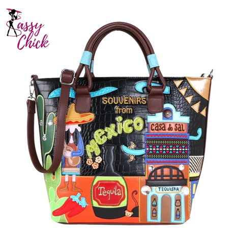 Cartoon Bucket Bag Sassy Chick Logo