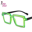 Cartoon Stripe Reading Dioptric Eyewear Sassy Chick Logo