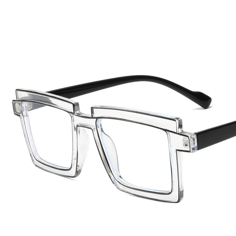 White Black Cartoon Stripe Reading Dioptric Eyewear