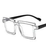 White Black Cartoon Stripe Reading Dioptric Eyewear
