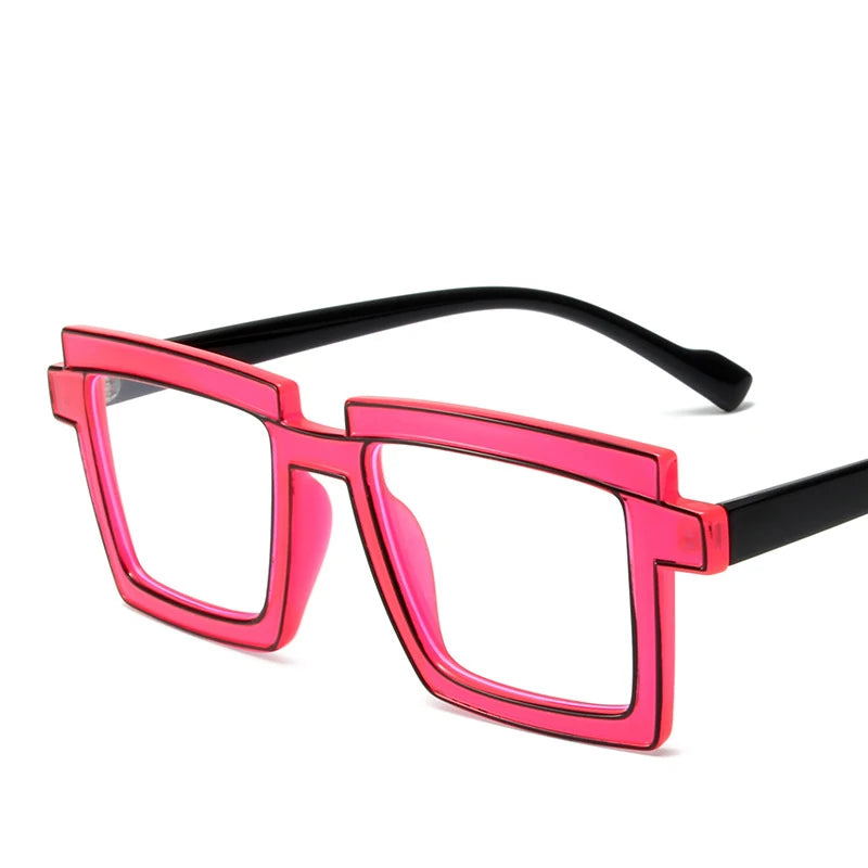 Pink Black Cartoon Stripe Reading Dioptric Eyewear