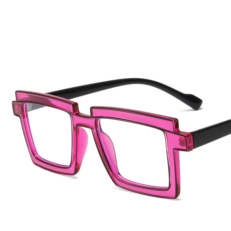 Pink Black Cartoon Stripe Reading Dioptric Eyewear