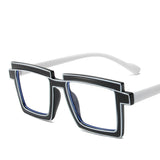 Black White Cartoon Stripe Reading Dioptric Eyewear