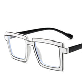 White Black Cartoon Stripe Reading Dioptric Eyewear