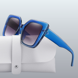 Blue Casual UV Protection Stone Shades Color Sunglasses