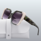 Green Casual UV Protection Stone Shades Color Sunglasses