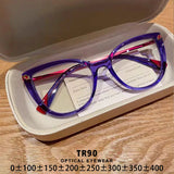 Cat Eye Anti Blue Light Customizable Prescription Eyeglasses