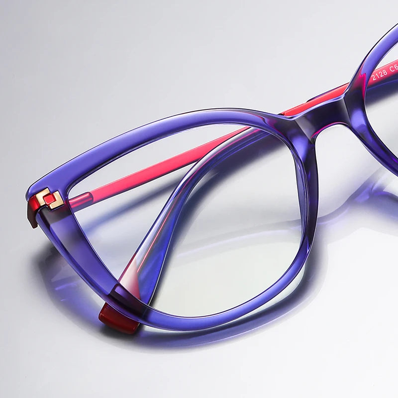 Cat Eye Anti Blue Light Customizable Prescription Eyeglasses