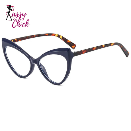 Cat Eye Anti Blue Light Myopia Glasses Sassy Chick Logo