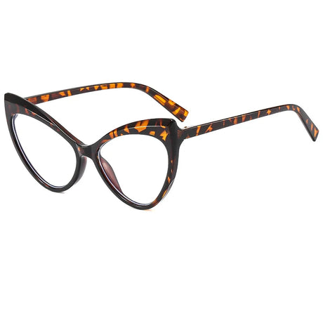 Leopard Cat Eye Anti Blue Light Myopia Glasses