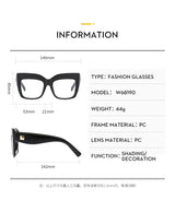 Details Cat Eye Anti Blue Light Oversized Reading Eyeglasses