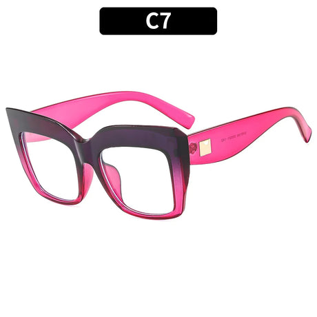 Pink Cat Eye Anti Blue Light Oversized Reading Eyeglasses