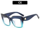 Blue Cat Eye Anti Blue Light Oversized Reading Eyeglasses