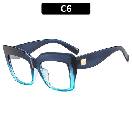 Blue Cat Eye Anti Blue Light Oversized Reading Eyeglasses