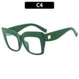 Green Cat Eye Anti Blue Light Oversized Reading Eyeglasses