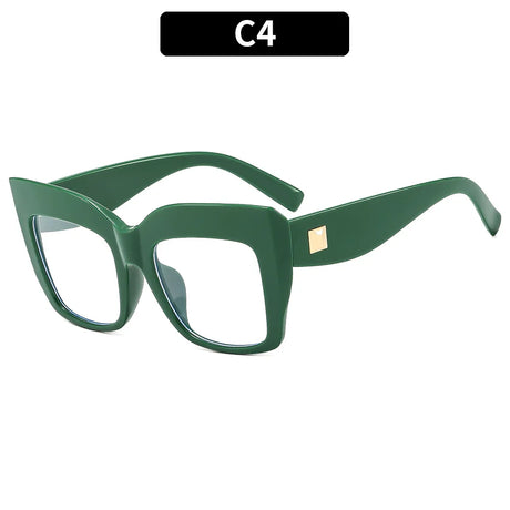 Green Cat Eye Anti Blue Light Oversized Reading Eyeglasses