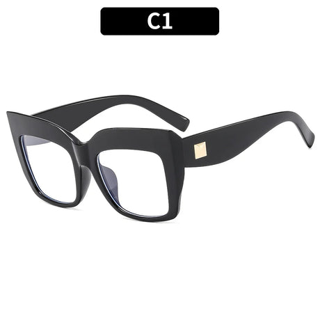 Black Cat Eye Anti Blue Light Oversized Reading Eyeglasses