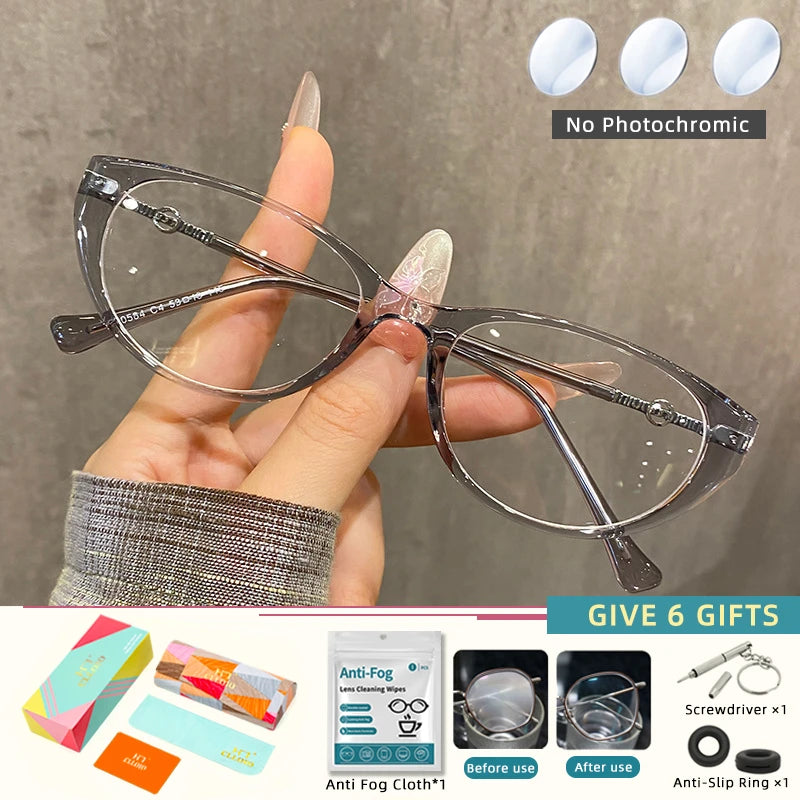 Cat Eye Anti Blue Rey Photochromic Eyewear