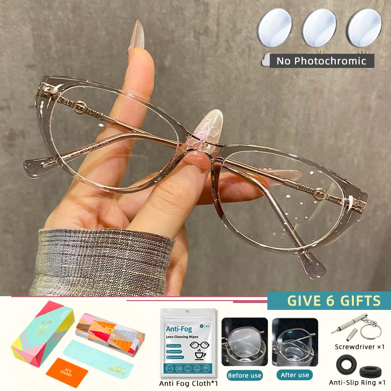 Cat Eye Anti Blue Rey Photochromic Eyewear