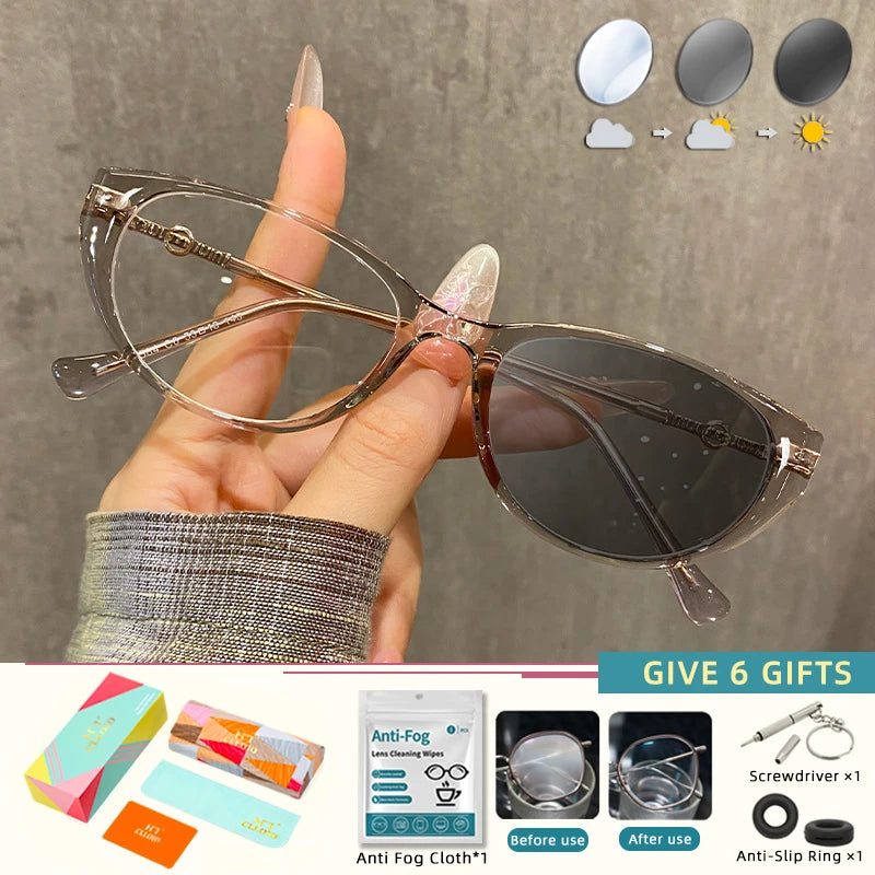 Cat Eye Anti Blue Rey Photochromic Eyewear