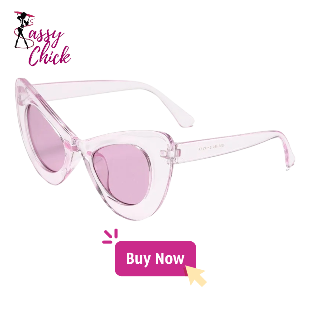 cat-eye Barbie big frame sunglasses Sassy Chick Logo