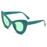 green blue cat-eye Barbie big frame sunglasses