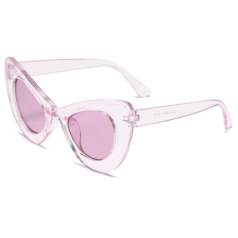 clear frame cat-eye Barbie big frame sunglasses