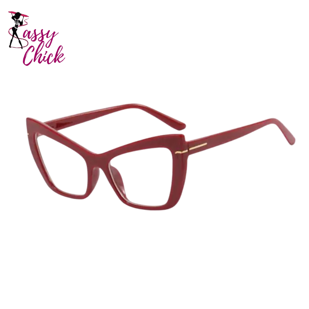 Cat Eye Blue Light Blocking Personality Optical Prescription Glasses Sassy Chick Logo