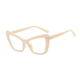 Beige Cat Eye Blue Light Blocking Personality Optical Prescription Glasses