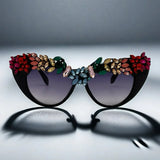 Cat Eye Embellished Sunglasses