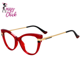 Cat Eye Frames Anti Blue Optical Glasses Sassy Chick Logo