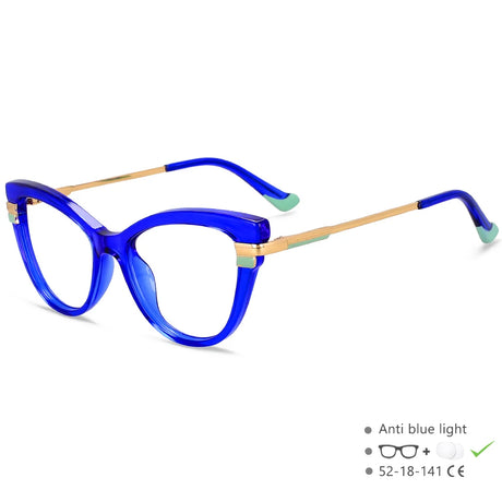 Blue frame Cat Eye Frames Anti Blue Optical Glasses