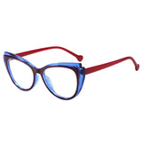 Blue Cat Eye High End Prescription Reading Glasses