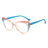 Blue Cat Eye High End Prescription Reading Glasses