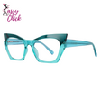 Cat Eye Hinge Anti Blue Computer Glasses Sassy Chick Logo