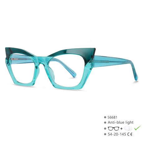 Blue Cat Eye Hinge Anti Blue Computer Glasses