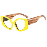 Cat Eye Large Frame Presbyopic  Eyewear yellow