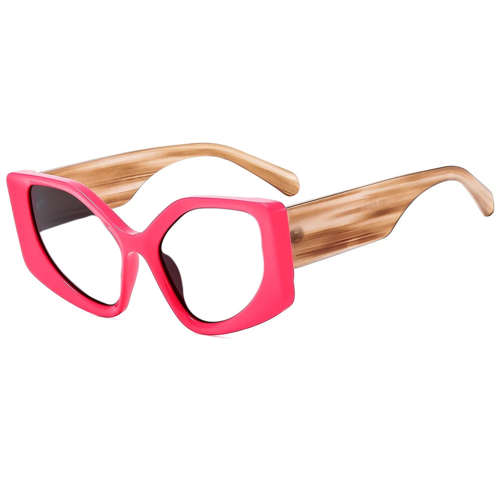 Cat Eye Large Frame Presbyopic  Eyewear pink