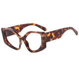 Cat Eye Large Frame Presbyopic  Eyewear brown