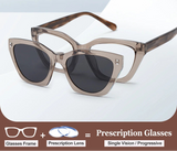 Cat Eye Magnet Clip On Polarized Sunglasses