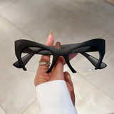 Cat Eye Optical Half Frame Computer Myopia Eyeglasses black