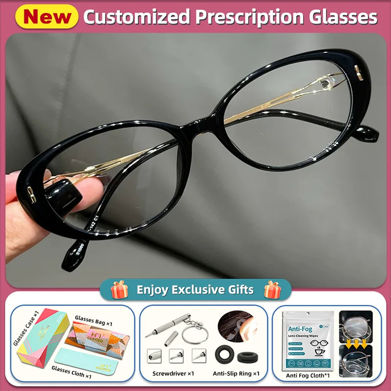 Cat Eye Optical Myopia Anti Blue Light Prescription Glasses