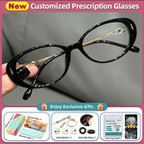 Cat Eye Optical Myopia Anti Blue Light Prescription Glasses