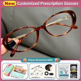 Cat Eye Optical Myopia Anti Blue Light Prescription Glasses