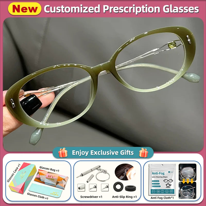 Cat Eye Optical Myopia Anti Blue Light Prescription Glasses