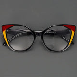 Cat Eye Optical Presbyopic Reading Glasses red black