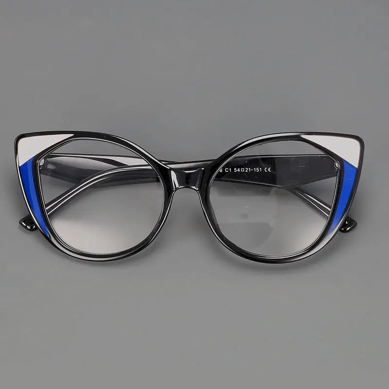 Cat Eye Optical Presbyopic Reading Glasses black blue