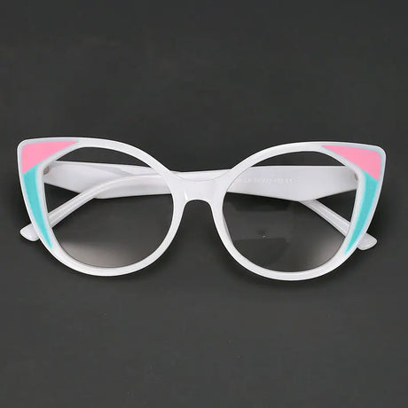 Cat Eye Optical Presbyopic Reading Glasses white blue pink