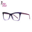 Cat Eye Plastic Titanium Anti Blue Light Eyeglasses Sassy Chick Logo