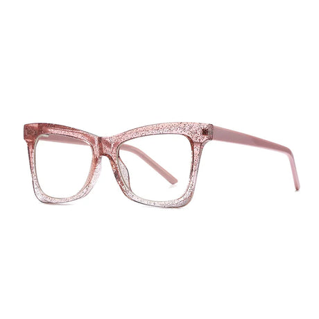 Pink Cat Eye Plastic Titanium Anti Blue Light Eyeglasses